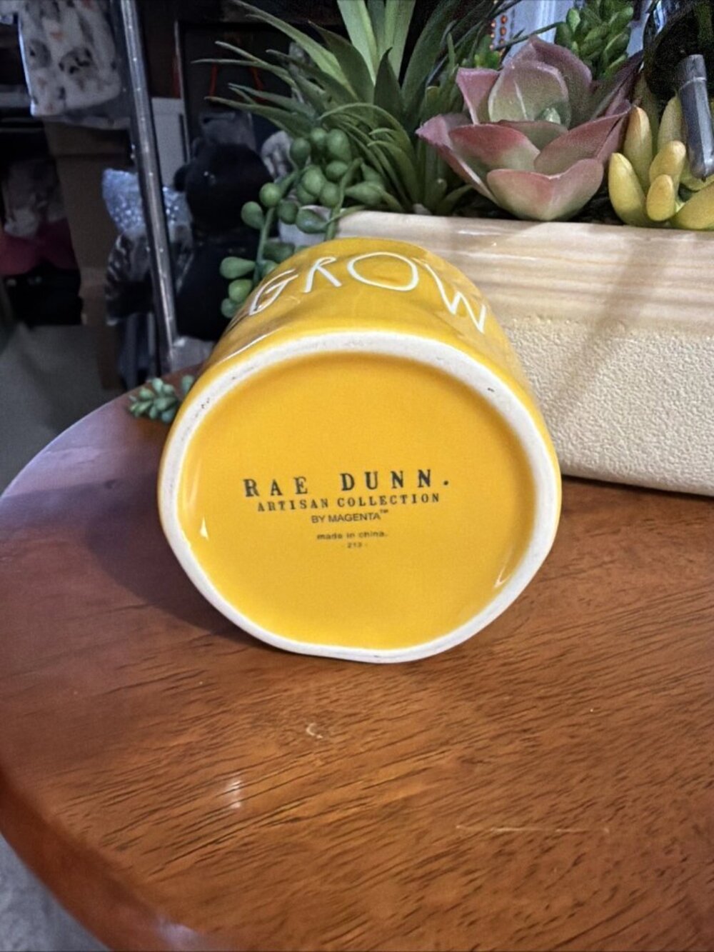 Rae Dunn Ceramic Yellow Plant Mister "GROW" - Picture 5 of 5